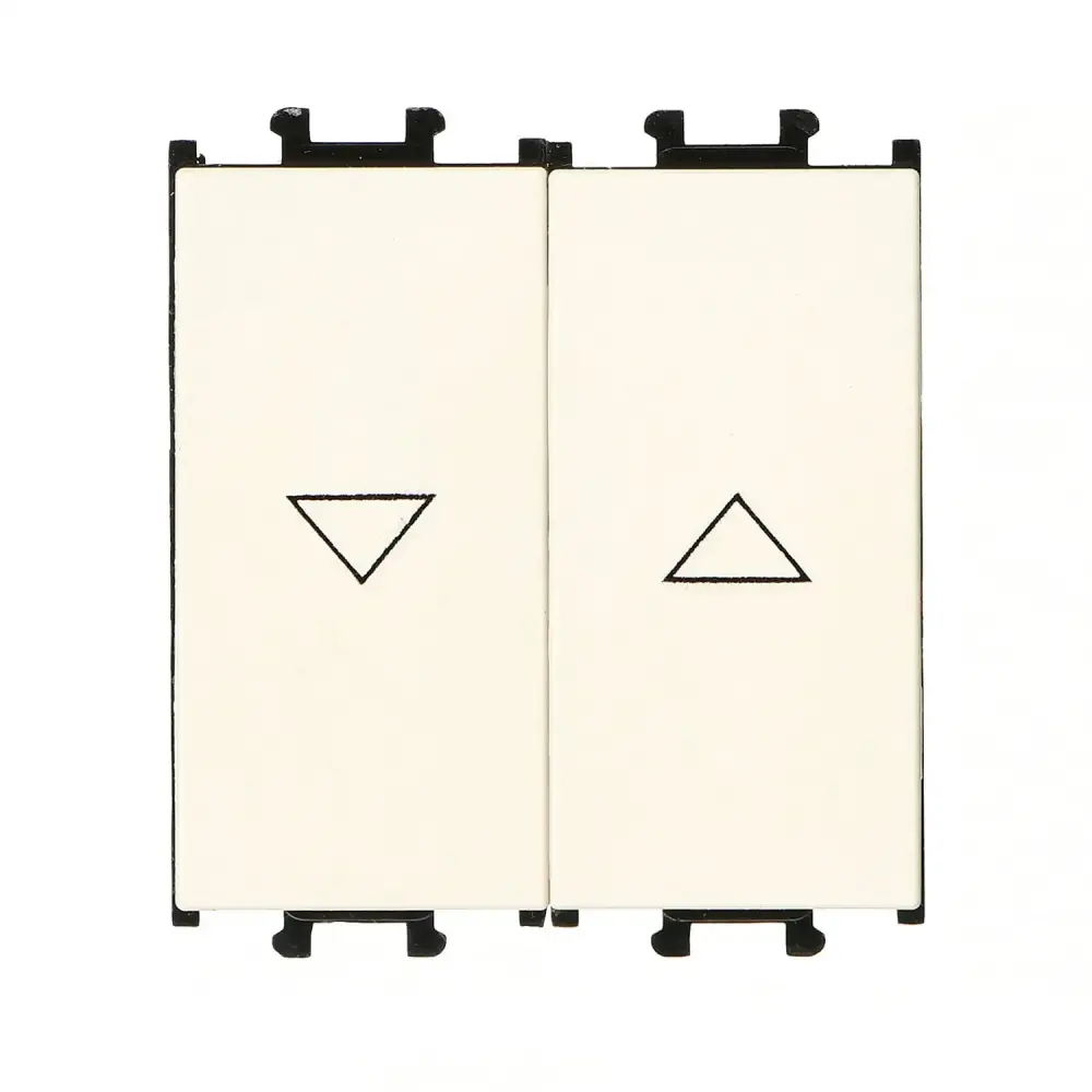 Roller Blind Switch, 2 Gang, 2M, Cream - Günsan