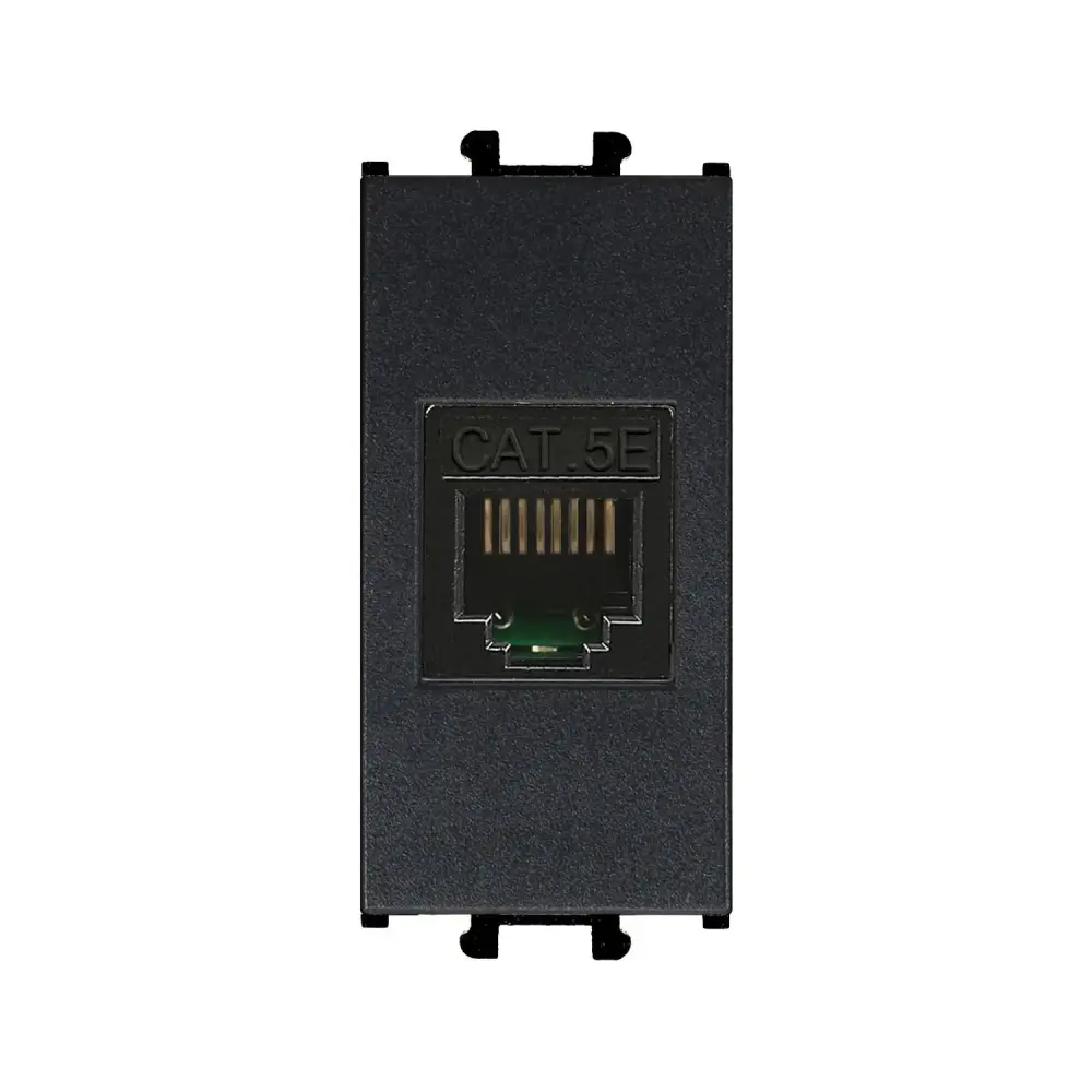 Data Socket RJ45, Cat5, 1M, Black - Günsan