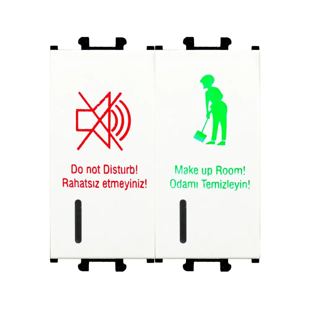 Domino DND/MUR İç Ünite, 2M, Beyaz (Mekanizma + Tuş/Kapak) - Günsan