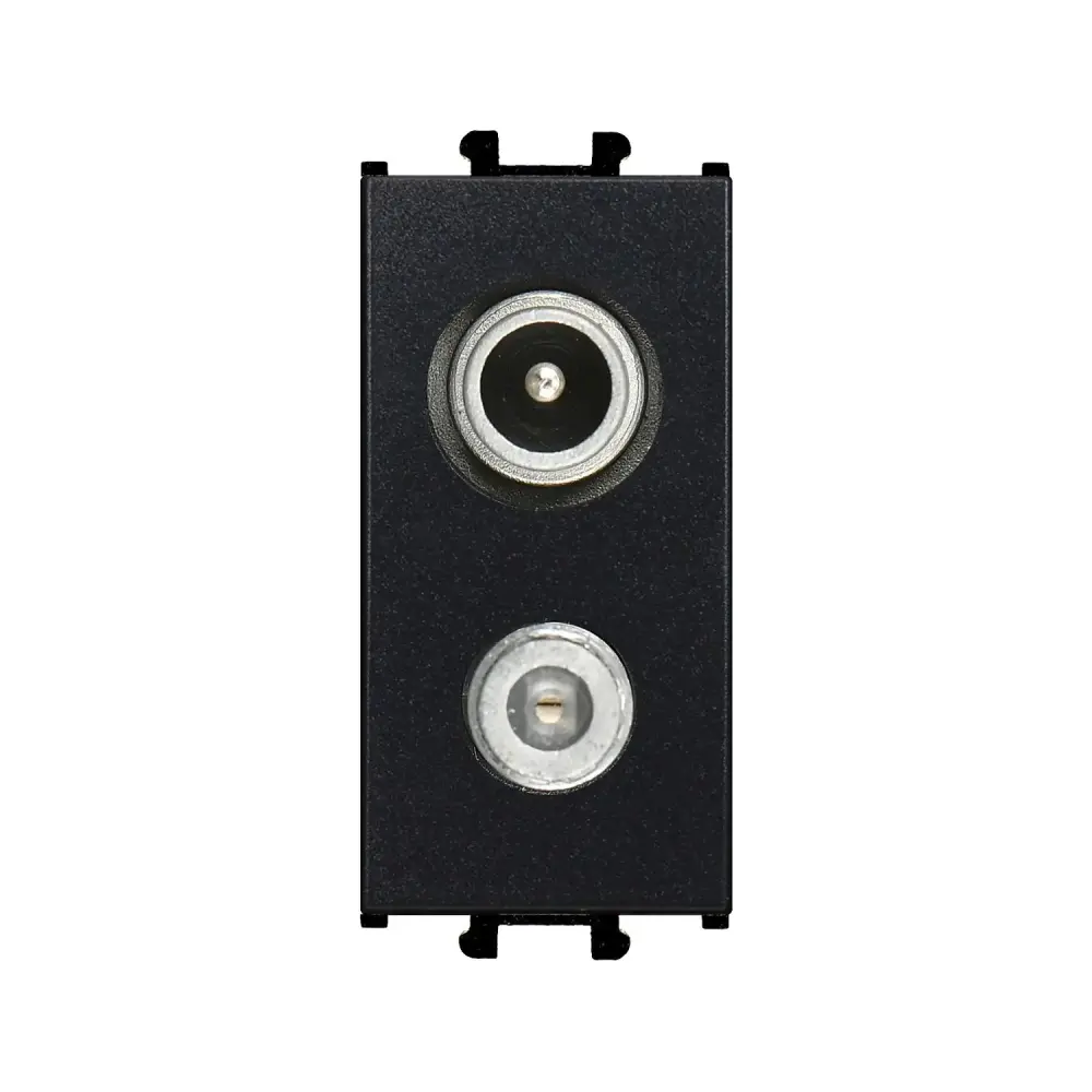 TV-SAT Socket, Ending, 1M, Black - Günsan