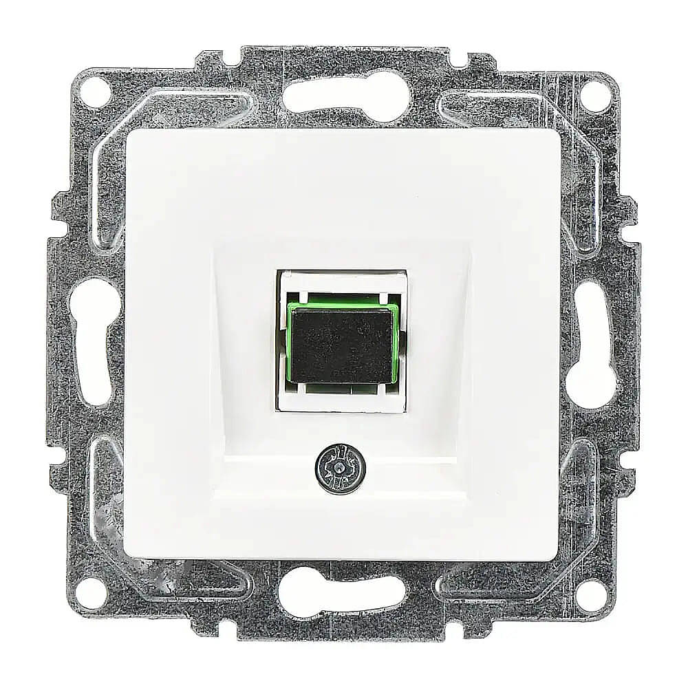 Eqona / Radius / Neoline Fiber Optik Data Prizi, Beyaz (Mekanizma + Tuş/Kapak) - 1