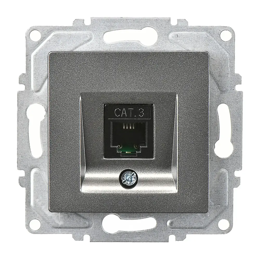 Telephone Socket, Cat3, Smoked Gray - Günsan